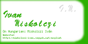 ivan miskolczi business card